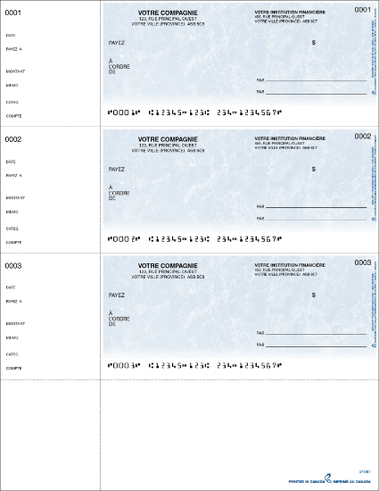 Chèque format portefeuille